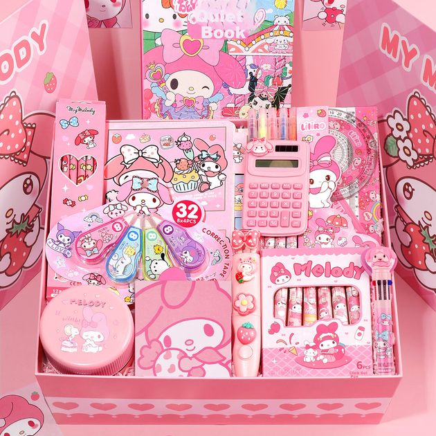 Набор канцелярских принадлежностей Starry Bubble Galaxy My Melody для девочек, подарок на день рождения (7-9-12 лет), подарок на День защиты детей. - изображение 7