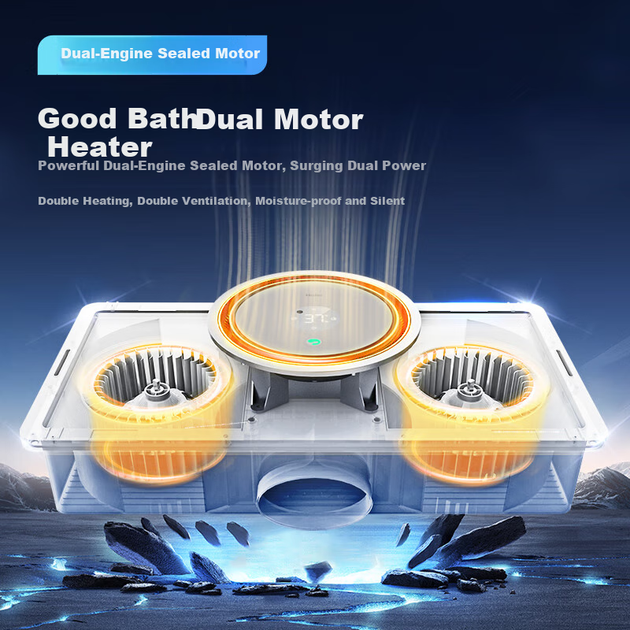 Умный обогреватель для ванной комнаты Haier Smart Bathroom Heater, серия Full-Screen, с кольцевым теплообменником, функцией стерилизации, подсветкой и вытяжкой, встроенным вентилятором для подачи теплого воздуха, модель S360L, для подвесного потолка. - изображение 9