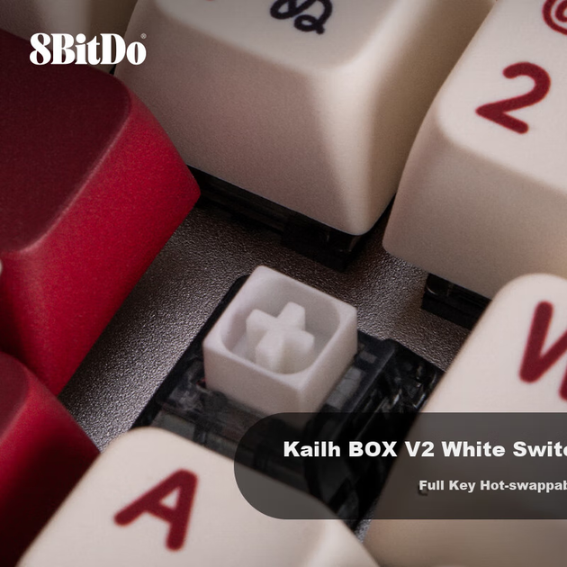 Механічна клавіатура 8BitDo Retro108, класична ретро-бездротова 108-клавішна ігрова та офісна універсальна трирежимна Bluetooth дротова клавіатура з можливістю гарячої заміни клавіш для ПК - зображення 7