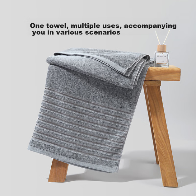 Банное полотенце MUJI, 10-й класс, антибактериальное, утолщенное, 100% чистый хлопок, синьцзянский хлопок, приятное для кожи, без ворса, высокоабсорбирующее, мужское, размер L. - зображення 8