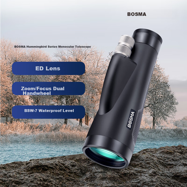 Бінокль BOSMA Hummingbird 8-24X42ED високої чіткості з великим збільшенням, ED-лінза, водонепроникний монокулярний телескоп, заповнений азотом - изображение 4
