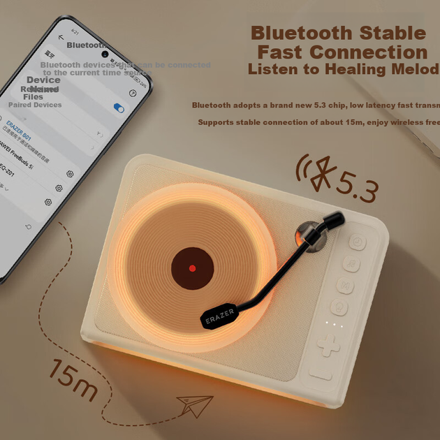 Аромадифузор Lenovo Ecosystem Brand Yinengzhe Music Box Sleep Speaker, високоякісний Bluetooth-колонка, програвач, романтична атмосфера для дівчини чи найкращого друга, практичний та високоякісний пам'ятний подарунок на день народження - зображення 7