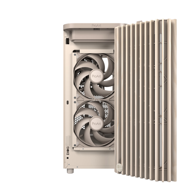 Корпус ASUS ProArt PA401 MESH с деревянной решеткой, овсяно-белый - изображение 7
