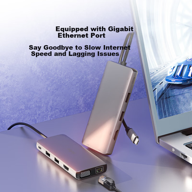 Док-станція Netac WF15 Type-C 11-в-1 HDMI/VGA/SD для M1/M2 - зображення 5