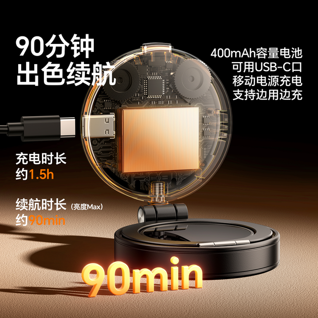 Насадка Ulanzi LM23 MagSafe Magnetic Panda Light з триколірною температурною підсвіткою, м'яке освітлення для створення ефекту краси, підходить для селфі, прямих трансляцій і зйомок на відкритому повітрі на iPhone 16. - зображення 5