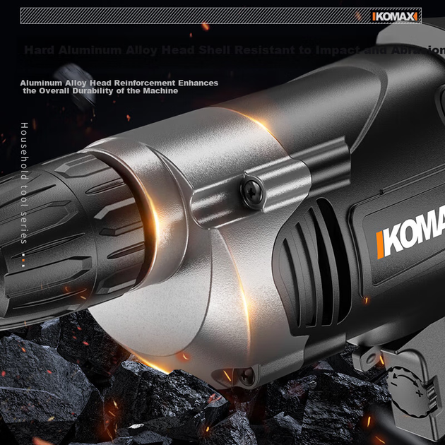 Набір електричних дрилів та викруток KOMAX, компактний побутовий дриль, набір інструментів для ручного дриля-шурупокрута високої потужності - изображение 6