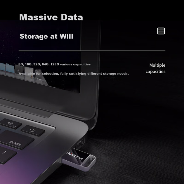 Флеш-накопичувач ThinkPlus Lenovo 32 ГБ, USB 2.0, міні-офісний USB-накопичувач для корпоративних торгів та тендерів, портативна флеш-пам'ять, серія TU80 - изображение 6