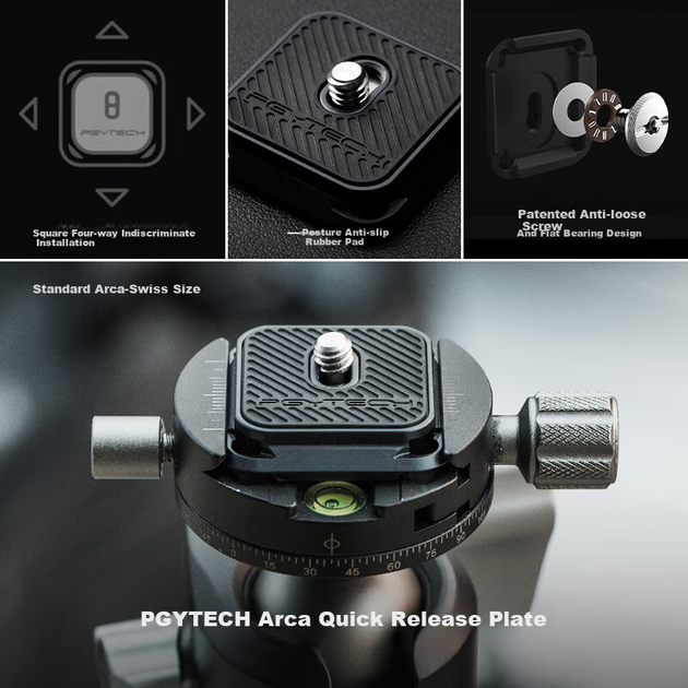 Площадка быстросъемная PGYTECH Dandelion V2 для камеры, штатива и стабилизатора - изображение 6