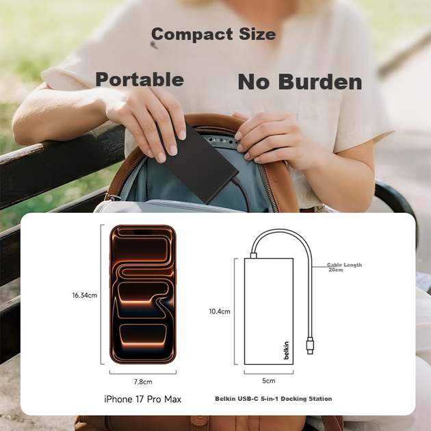 Док-станція BELKIN Type-C для iPad 5-в-1 HDMI для MacBook Thunderbolt AVC022 - Фото 10 Док-станція BELKIN Type-C для iPad 5-в-1 HDMI для MacBook Thunderbolt AVC022 - зображення 10