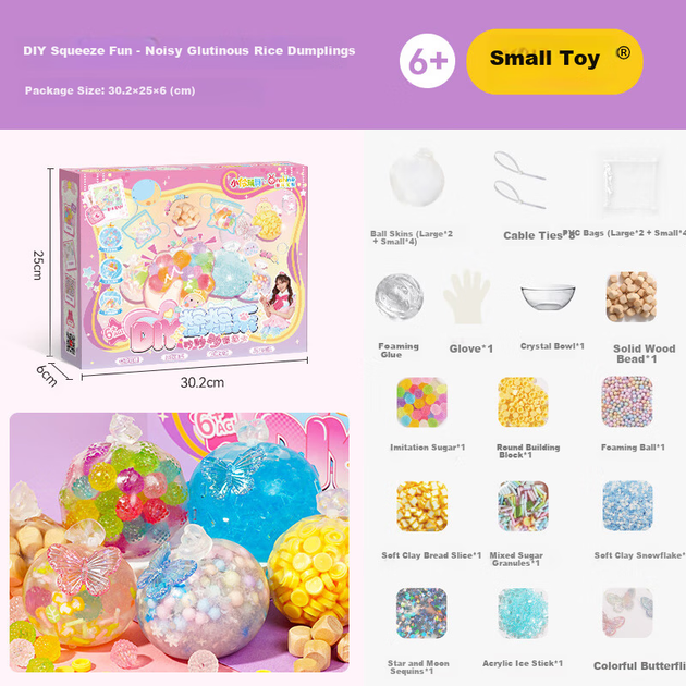 Xiaoling Toys Дитячий DIY Craft Kit Реалістичний стрес зняття весело тісто вичавити іграшку дівчинка подарунок на день народження - зображення 5