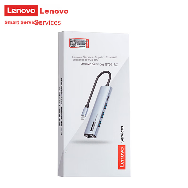Адаптер Lenovo Type-C — RJ45 Ethernet BY02-RC гігабітний, USB-концентратор - зображення 4
