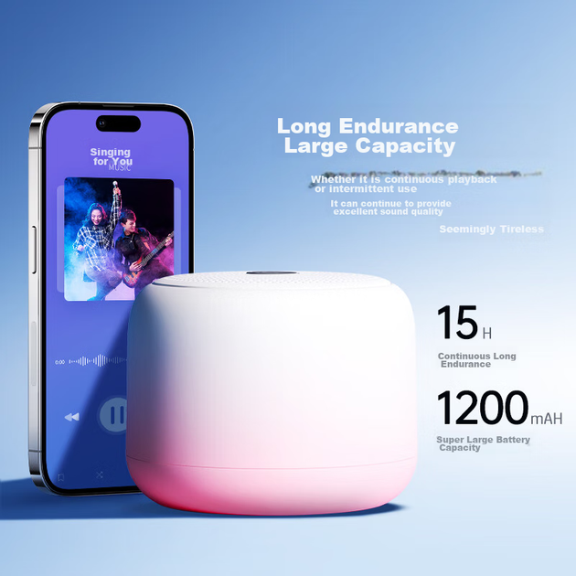 Беспроводная колонка HP S07 с Bluetooth, подходит для настольных компьютеров, ноутбуков и телефонов, портативная миниатюрная беспроводная колонка для использования на открытом воздухе, градиентный розовый цвет. - Фото 5 Беспроводная колонка HP S07 с Bluetooth, подходит для настольных компьютеров, ноутбуков и телефонов, портативная миниатюрная беспроводная колонка для использования на открытом воздухе, градиентный розовый цвет. - зображення 5
