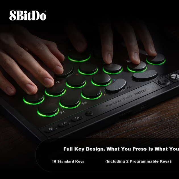 8BitDo Tianren Star Аркадний контролер Microsoft Xbox Hitbox Street Fighter 6-кнопкова файтингова клавіатура XSX Геймпад ПК Steam Tekken 8 Fatal Fury 97 Street Fighter - зображення 8