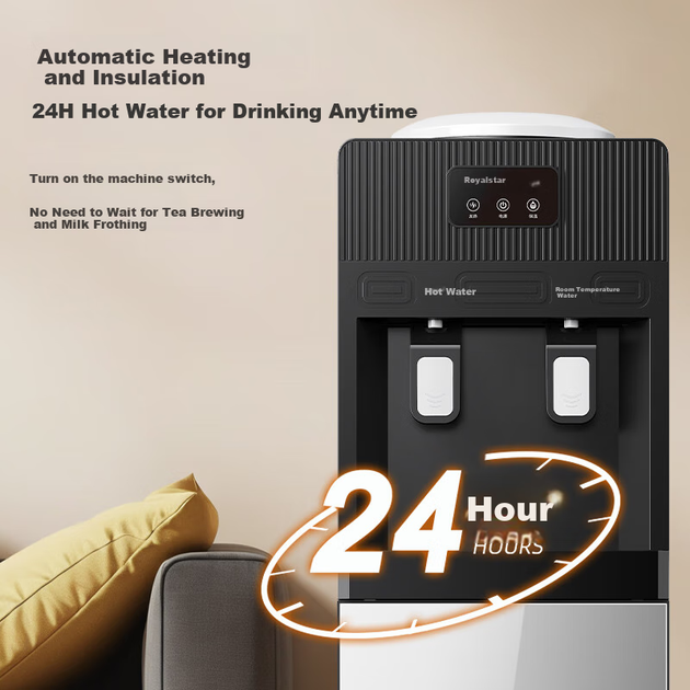 Диспенсер для воды Royalstar, продается компанией JD, бытовой стационарный аппарат для приготовления и подогрева молока, офисный шкафчик для питьевой воды, тип подогрева YR-8X51 - изображение 4