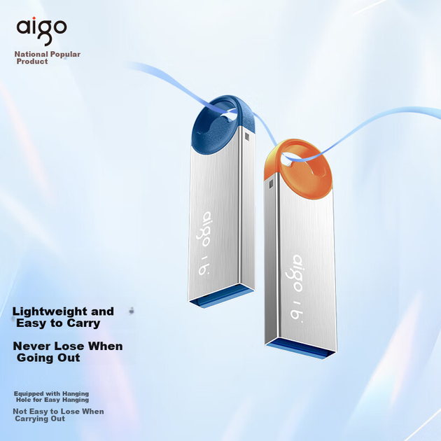 USB-флеш-накопичувач Aigo 16 ГБ USB 2.0 Bid U212, у коробці, для компаній та підприємств, професійний флеш-накопичувач для торгів, упаковка з десяти штук, невелика ємність та компактний металевий USB-накопичувач, у коробці за кращу ціну - изображение 7