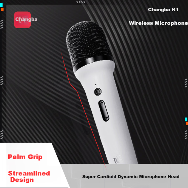 Беспроводной микрофон Changba K1, для караоке - изображение 9