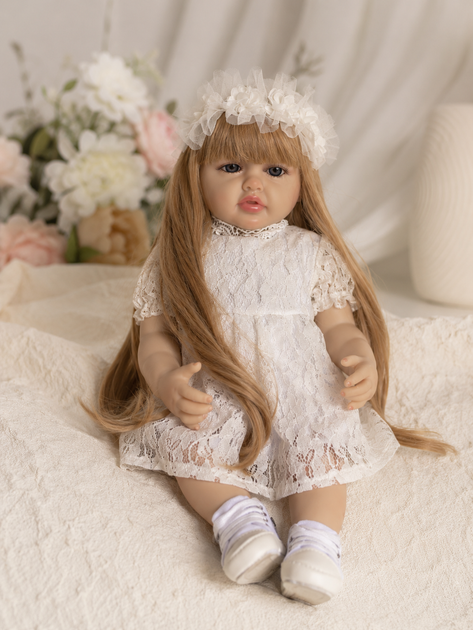 Реалистичная кукла Реборн 55 см полностью виниловая Doll Reborn Baby К0100313 - изображение 2