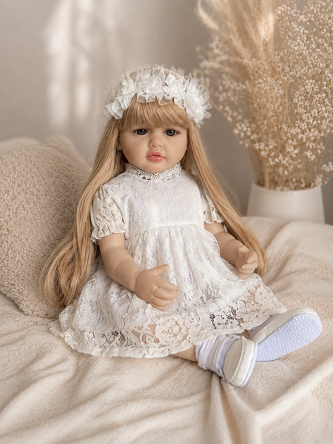 Реалистичная кукла Реборн 55 см полностью виниловая Doll Reborn Baby К0100313 - изображение 4