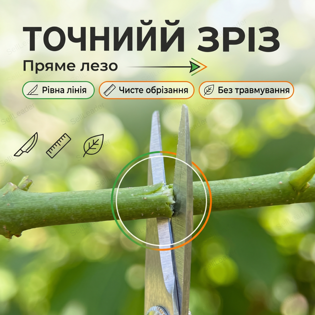Секатор AgroStar мод.215 для цветов винограда кустов садовый стальное прямое лезвие 6,5см обрезчик пружинный - Фото 2 Секатор AgroStar мод.215 для цветов винограда кустов садовый стальное прямое лезвие 6,5см обрезчик пружинный - изображение 2