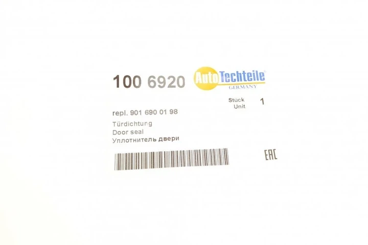Ущільнювач дверей AUTOTECHTEILE 100 6920 AUTOTECHTEILE 100 6920 2D1829193E, 9016900198, A9016900198 - зображення 2