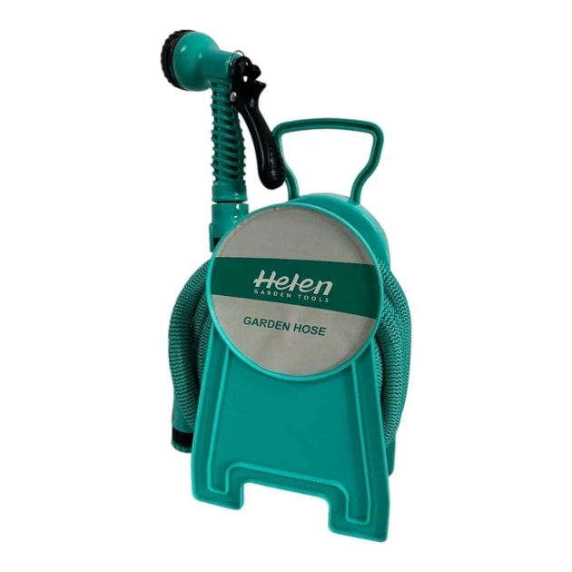 Шланг для полива Helen Garden Tool с катушкой и распылителем 15 м Зеленый - изображение 4