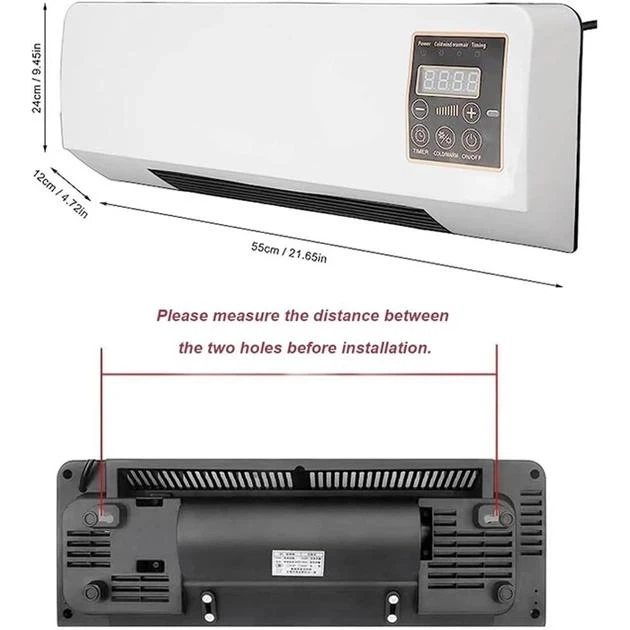 Кондиционер настенный зима-лето 800W Alfarid Wall Air Cooler Белый - изображение 3