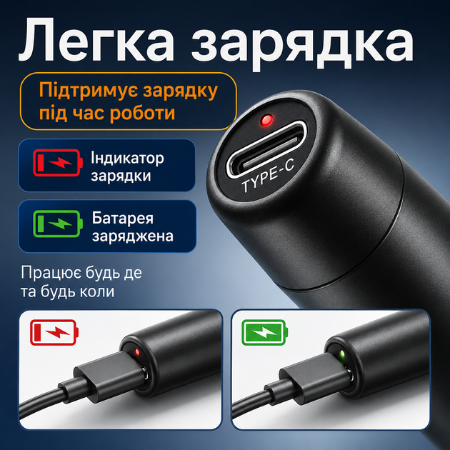 Паяльник акумуляторний з регулюванням температури та дисплеєм С200S пацює від повербанка 5В та розетки набір з припоєм та підставкою 3 жала - зображення 6