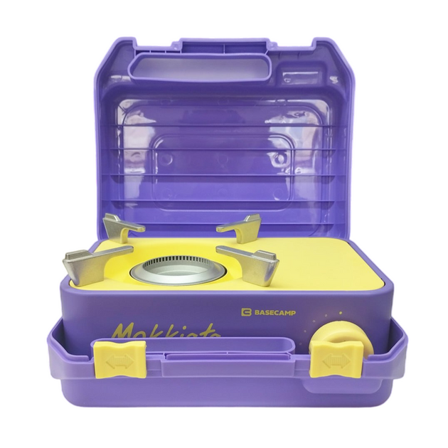 Портативна газова плитка Base Camp Camping Stove Mokkiata Blueberry фіолетова/жовта - зображення 2