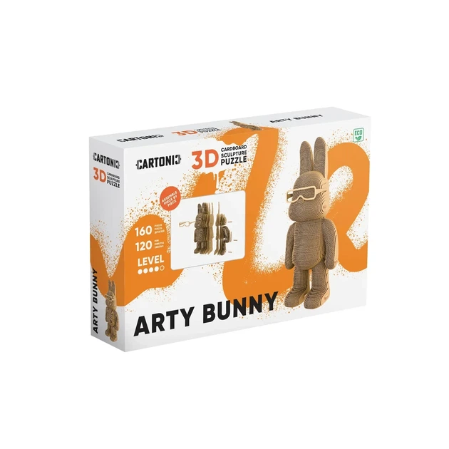 3D Пазл Картонний Cartonic Арт Заяць Art Bunny 160 деталей - Фото 3 3D Пазл Картонний Cartonic Арт Заяць Art Bunny 160 деталей - зображення 3
