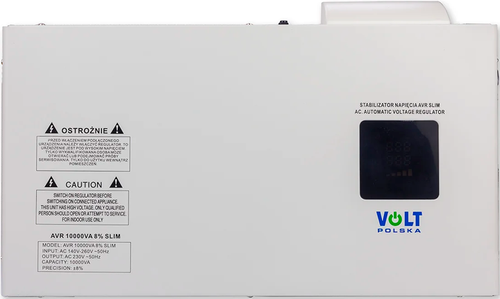 Stabilizator napięcia Volt AVR SLIM 10000VA 8% (5904100452026) - Zdjęcie 1 Stabilizator napięcia Volt AVR SLIM 10000VA 8% (5904100452026) - obraz 1