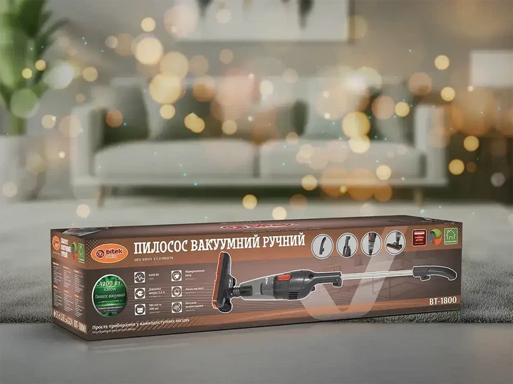 Пылесос вакуумный ручной 4200Вт 0,5л BITEK BT-1800 - изображение 2