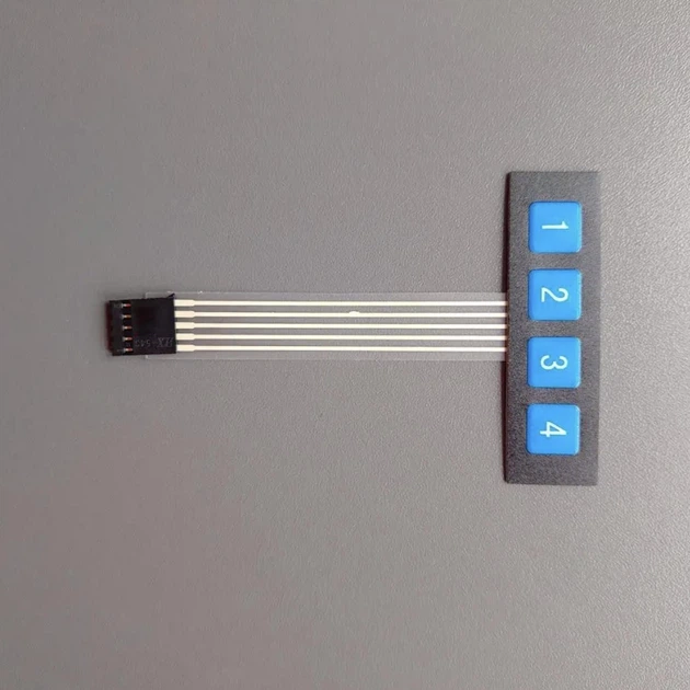 Матричная клавиатура 1x4 мембранная 4 кнопки 5Pin keypad для Arduino кнопочный модуль DIY - Фото 3 Матричная клавиатура 1x4 мембранная 4 кнопки 5Pin keypad для Arduino кнопочный модуль DIY - изображение 3