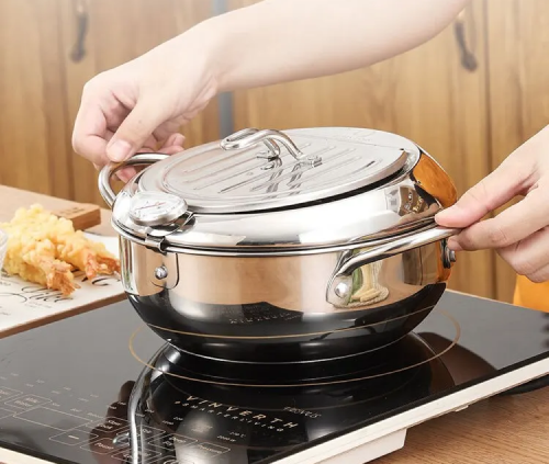 Фритюрница с термометром на 2,2л. - Fryer Pot - изображение 5