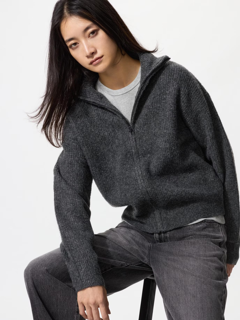 Кардиган Uniqlo розмір S темно сірий (08) (480490) - Фото 1 Кардиган Uniqlo розмір S темно сірий (08) (480490) - зображення 1