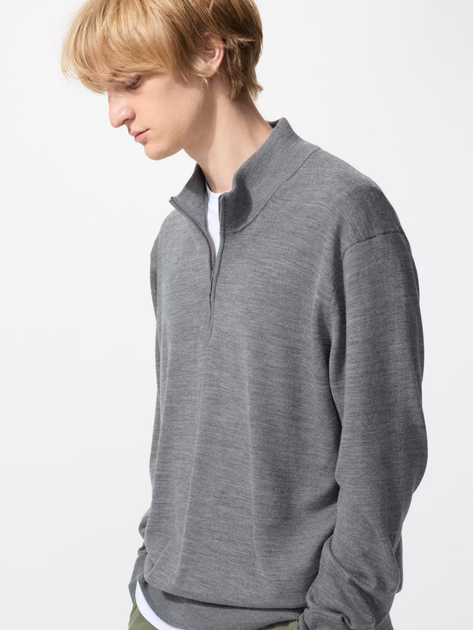 Джемпер Uniqlo розмір XXL сіра (05) (478540) - Фото 1 Джемпер Uniqlo розмір XXL сіра (05) (478540) - зображення 1