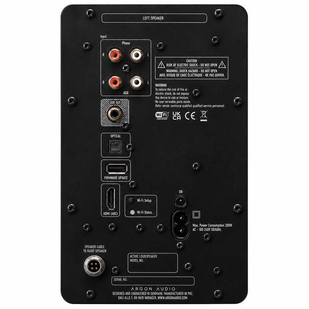 Полочная активная мультимедийная акустика Argon Audio Forte A4 WiFi Walnut - изображение 3