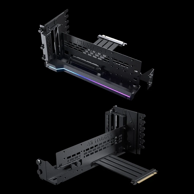 Комплект удлинительных кабелей PHANTEKS PCI-E 5.0 Black с поворотным вертикальным кронштейном / Универсальный корпус ATX на 7 слотов / Подсветка ARGB / Защита от электромагнитных помех / Видеокарта 5090 - изображение 6