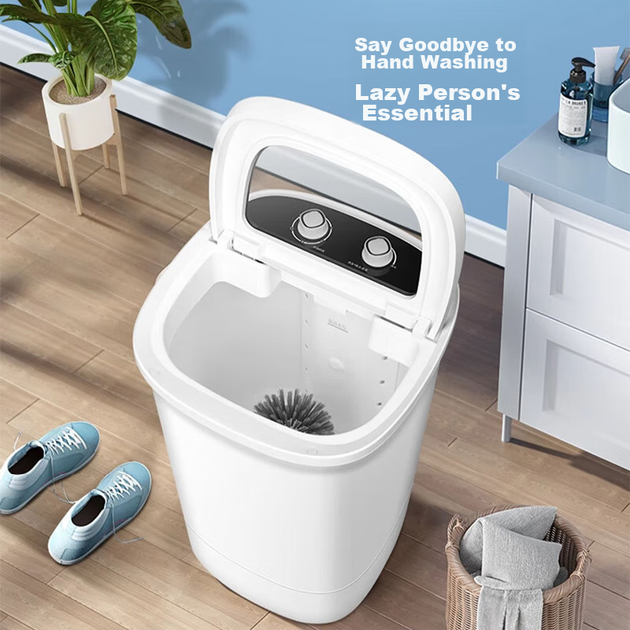 Напівавтоматична пральна машина для взуття Midea 4,5 кг, міні-побутова пральна машина, біонічний засіб для ручного миття взуття, очищення у всіх напрямках на 360°, необхідний засіб для оренди квартири для ледачих людей, пральна машина для взуття MXX45VWE - зображення 7