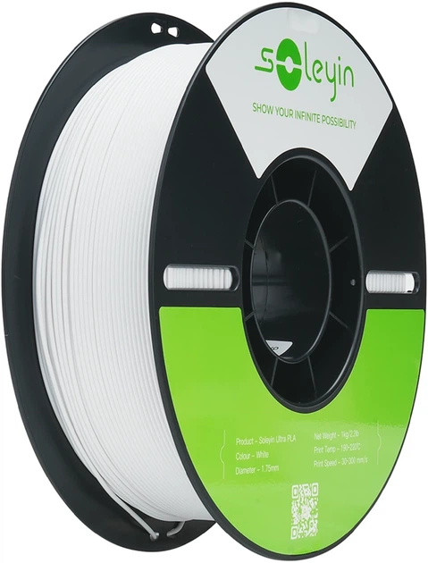 Пластик Creality Soleyin ULTRA PLA Filament для 3D принтера 1 кг 1.75 мм Білий (3301010609) - Фото 1 Пластик Creality Soleyin ULTRA PLA Filament для 3D принтера 1 кг 1.75 мм Білий (3301010609) - зображення 1