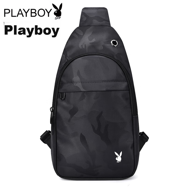 Сумка PLAYBOY через плече, чоловіча нагрудна сумка, сумка через плече, багатофункціональний рюкзак-слінг, повсякденна сумка для телефону на природі, з принтом - зображення 6