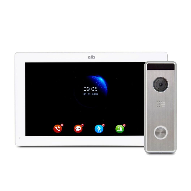 Комплект видеодомофона ATIS AD-1070FHD/T White + Tantos Triniti HD - Фото 1 Комплект видеодомофона ATIS AD-1070FHD/T White + Tantos Triniti HD - изображение 1