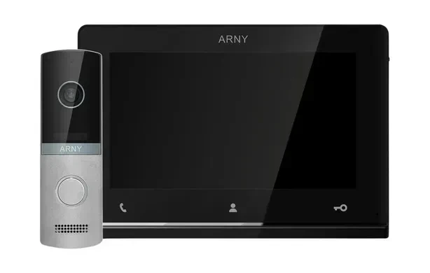 Мультиформатный комплект видеодомофона ARNY AVD-7121 (AVD-710 2Мп TFT + AVP-NG230 1Мп) Black + Silver - Фото 1 Мультиформатный комплект видеодомофона ARNY AVD-7121 (AVD-710 2Мп TFT + AVP-NG230 1Мп) Black + Silver - изображение 1