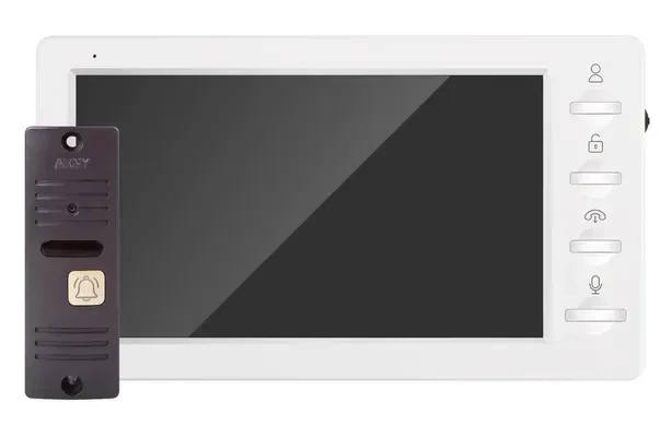 Мультиформатный комплект видеодомофона ARNY AVD-7008FHD (AVD-708 2Мп + AVP-05 2Мп) White + Brown - Фото 1 Мультиформатный комплект видеодомофона ARNY AVD-7008FHD (AVD-708 2Мп + AVP-05 2Мп) White + Brown - изображение 1