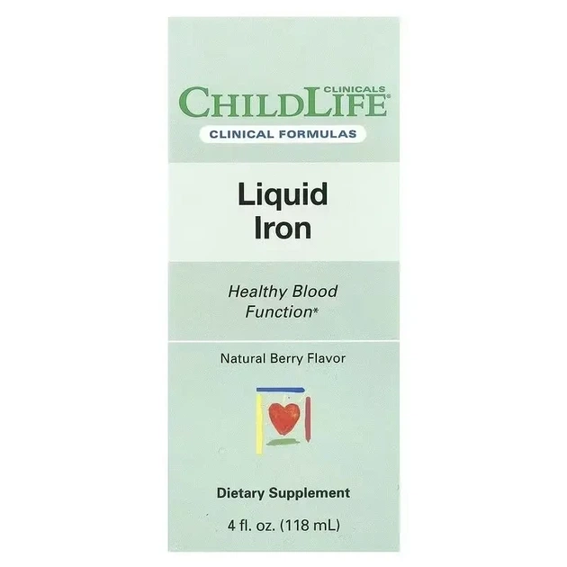 Жидкое железо для детей, вкус ягод, Liquid Iron, ChildLife Clinicals, 118 мл - изображение 2