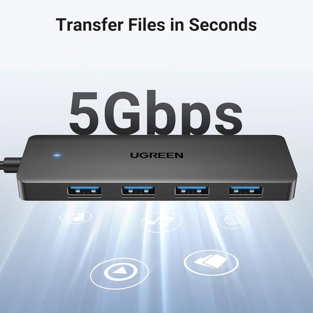 USB-хаб UGREEN 4-Port USB 3.0 Hub 1m - изображение 4
