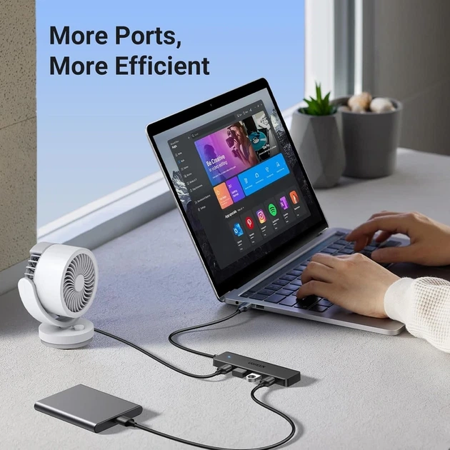 USB-хаб UGREEN 4-Port USB 3.0 Hub 1m - изображение 7