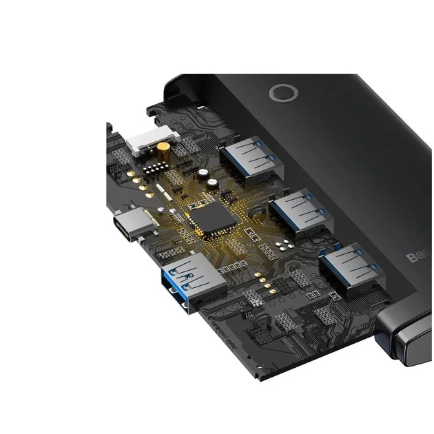USB-хаб Baseus Lite Series 4-Port Type-C HUB Adapter (Type-C to USB 3.0*4 ) 1m Black - зображення 8