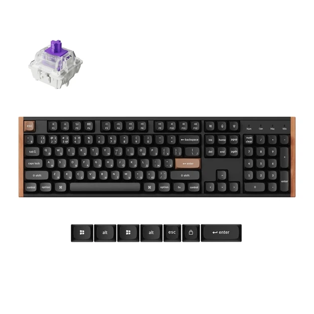 Клавіатура бездротова Keychron K10 HE Magnetic Switch Black RGB (K10H-F1-UA) - изображение 7