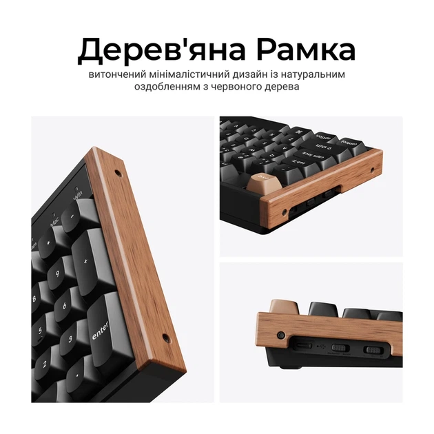 Клавіатура бездротова Keychron K10 HE Magnetic Switch Black RGB (K10H-F1-UA) - изображение 13