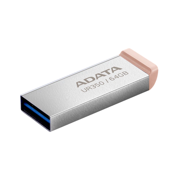 Флеш-накопичувач ADATA USB 3.2 UR 350 64Gb Silver/Beige - зображення 4